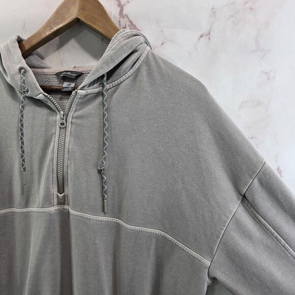 Eddie Bauer Hoodie Womens Medium Purple Sweatshirt Boxy Pullover Half Zip Ascent - Picture 9 of 10